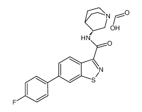 N-((3S)-1-azabicyclo[2.2.2]oct-3-yl)-6-(4-fluorophenyl)benzo[d]isothiazole-3-carboxamide formate_677305-96-3