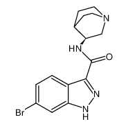 N-((3S)-1-azabicyclo[2.2.2]oct-3-yl)-6-(bromo)-1H-indazole-3-carboxamide_677306-13-7