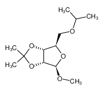 (3aR,4R,6R,6aR)-4-Isopropoxymethyl-6-methoxy-2,2-dimethyl-tetrahydro-furo[3,4-d][1,3]dioxole_67731-70-8