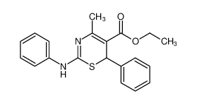 ethyl 4-methyl-6-phenyl-2-(phenylamino)-6H-1,3-thiazine-5-carboxylate_677315-49-0
