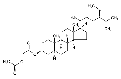 (3S,5S,8R,9S,10S,13R,14S,17R)-17-((2R,5R)-5-ethyl-6-methylheptan-2-yl)-10,13-dimethylhexadecahydro-1H-cyclopenta[a]phenanthren-3-yl 2-acetoxyacetate_677324-61-7
