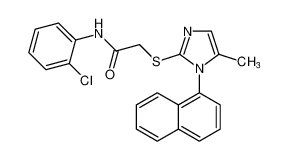N-(2-chlorophenyl)-2-((5-methyl-1-(naphthalen-1-yl)-1H-imidazol-2-yl)thio)acetamide_677325-62-1