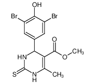 methyl 4-(3,5-dibromo-4-hydroxyphenyl)-6-methyl-2-thioxo-1,2,3,4-tetrahydropyrimidine-5-carboxylate_677330-69-7