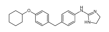 N-(4-(4-(cyclohexyloxy)benzyl)phenyl)-4,5-dihydro-1H-imidazol-2-amine_677343-37-2