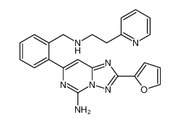 2-(furan-2-yl)-7-(2-(((2-(pyridin-2-yl)ethyl)amino)methyl)phenyl)-[1,2,4]triazolo[1,5-c]pyrimidin-5-amine_677347-92-1