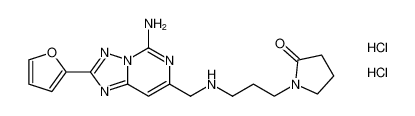 1-(3-(((5-amino-2-(furan-2-yl)-[1,2,4]triazolo[1,5-c]pyrimidin-7-yl)methyl)amino)propyl)pyrrolidin-2-one dihydrochloride_677348-33-3