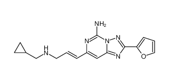 (E)-7-(3-((cyclopropylmethyl)amino)prop-1-en-1-yl)-2-(furan-2-yl)-[1,2,4]triazolo[1,5-c]pyrimidin-5-amine_677348-48-0