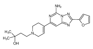5-amino-7-[1-(3-methyl-3-hydroxybutyl)-1,2,3,6-tetrahydropyridin-4-yl]-2-(2-furyl)[1,2,4]triazolo[1,5-c]pyrimidine_677348-56-0