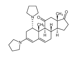 Androsta-3,5-diene-11,17-dione, 1,3-di-1-pyrrolidinyl-, (1a)-_67737-89-7