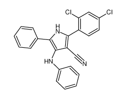 2-(2,4-Dichloro-phenyl)-5-phenyl-4-phenylamino-1H-pyrrole-3-carbonitrile_67753-69-9