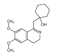 1-(1-Hydroxy-cyclohexyl-methyl)-6,7-dimethoxy-3,4-dihydro-isochinolin_67764-64-1
