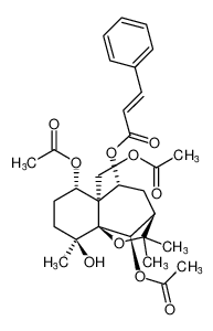 (3R,5R,5aS,6S,9S,9aS,10R)-5a-(acetoxymethyl)-5-(cinnamoyloxy)-9-hydroxy-2,2,9-trimethyloctahydro-2H-3,9a-methanobenzo[b]oxepine-6,10-diyl diacetate_677701-51-8