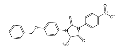 1-(4-(benzyloxy)phenyl)-5-methyl-3-(4-nitrophenyl)-2-thioxoimidazolidin-4-one_677703-24-1