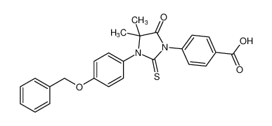 4-(3-(4-(benzyloxy)phenyl)-4,4-dimethyl-5-oxo-2-thioxoimidazolidin-1-yl)benzoic acid_677703-40-1