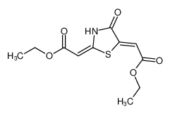 diethyl 2,2'-(4-oxothiazolidine-2,5-diylidene)(2Z,2'E)-diacetate_677707-14-1