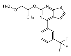 2-((1-methoxypropan-2-yl)oxy)-4-(3-(trifluoromethyl)phenyl)thieno[2,3-d]pyrimidine_677713-97-2