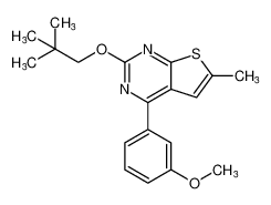 4-(3-methoxyphenyl)-6-methyl-2-(neopentyloxy)thieno[2,3-d]pyrimidine_677714-52-2