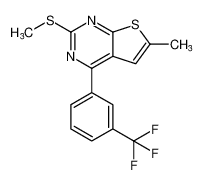 6-methyl-2-(methylthio)-4-(3-(trifluoromethyl)phenyl)thieno[2,3-d]pyrimidine_677715-60-5