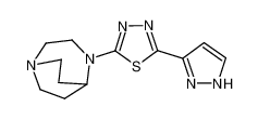 4-[5-(3-pyrazolyl)-1,3,4-thiadiazol-2-yl]-1,4-diazabicyclo[3.2.2]nonane_677724-24-2