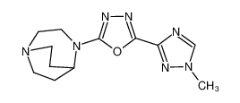 4-[5-(1-methyl-1,2,4-triazol-3-yl)-1,3,4-oxadiazol-2-yl]-1,4-diazabicyclo[3.2.2]nonane_677724-95-7