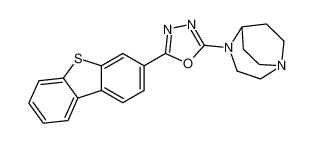 2-(1,4-diazabicyclo[3.2.2]nonan-4-yl)-5-(dibenzo[b,d]thiophen-3-yl)-1,3,4-oxadiazole_677725-47-2