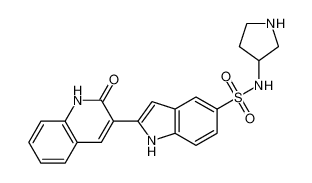 2-(2-oxo-1,2-dihydroquinolin-3-yl)-N-(pyrrolidin-3-yl)-1H-indole-5-sulfonamide_677729-21-4