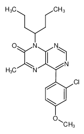 4- (2-CHLORO-4-METHOXY-PHENYL)-6-METHYL-8- (L-PROPYL-BUTYL)-8H-PTERIDIN-7-ONE_677743-92-9