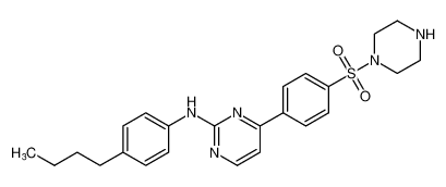 Piperazine, 1-[[4-[2-[(4-butylphenyl)amino]-4-pyrimidinyl]phenyl]sulfonyl]-_677753-09-2
