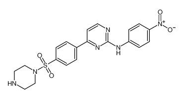 Piperazine, 1-[[4-[2-[(4-nitrophenyl)amino]-4-pyrimidinyl]phenyl]sulfonyl]-_677753-18-3