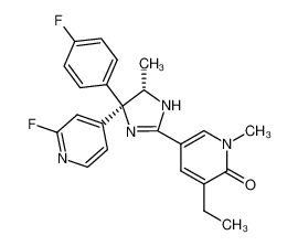 3-ethyl-5-[(4R,5S)-4-(4-fluorophenyl)-4-(2-fluoro-4-pyridyl)-5-methyl-2-imidazolin-2-yl]-1-methyl-2-pyridone CAS:677762-47-9 manufacturer & supplier