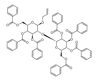 allyl 2,3,4,6-tetra-O-benzoyl-β-D-glucopyranosyl-(1-)2)-3,4,6-tri-O-benzoyl-β-D-glucopyranoside_677766-80-2