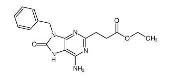 ethyl 3-(6-amino-9-benzyl-8-oxo-8,9-dihydro-7H-purin-2-yl)propanoate_677774-33-3