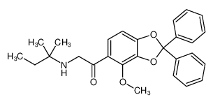 1-(4-methoxy-2,2-diphenylbenzo[d][1,3]dioxol-5-yl)-2-(tert-pentylamino)ethan-1-one_677776-91-9