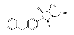 1-allyl-3-(4-benzylphenyl)-5-methyl-2-thioxoimidazolidin-4-one_677778-01-7