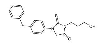 1-(4-benzylphenyl)-3-(3-hydroxypropyl)-2-thioxoimidazolidin-4-one_677778-30-2