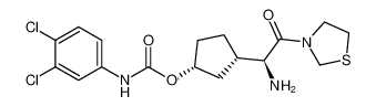 (1R,3S)-3-((S)-1-amino-2-oxo-2-(thiazolidin-3-yl)ethyl)cyclopentyl (3,4-dichlorophenyl)carbamate_677782-03-5