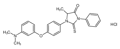 1-(4-(3-(dimethylamino)phenoxy)phenyl)-5-methyl-3-phenyl-2-thioxoimidazolidin-4-one hydrochloride_677797-03-4
