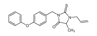 1-allyl-5-methyl-3-(4-phenoxybenzyl)-2-thioxoimidazolidin-4-one_677797-70-5