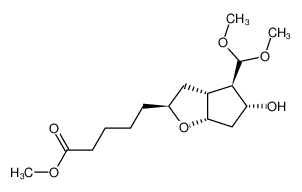5-((2S,3aR,4R,5R,6aS)-4-Dimethoxymethyl-5-hydroxy-hexahydro-cyclopenta[b]furan-2-yl)-pentanoic acid methyl ester_67788-34-5