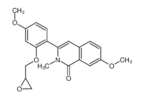 2-methyl-3-[2-(2,3-epoxypropoxy)-4-methoxy-phenyl]-7-methoxy-isoquinoline-1(2H)-one_67793-90-2