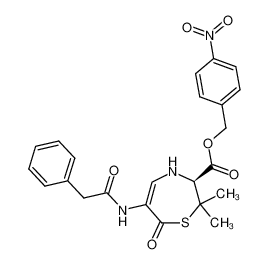 (S)-2,2-dimethyl-7-oxo-6-(2-phenyl-acetylamino)-2,3,4,7-tetrahydro-[1,4]thiazepine-3-carboxylic acid 4-nitro-benzyl ester_67807-60-7