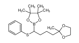 4,4,5,5-tetramethyl-2-(4-(2-methyl-1,3-dioxolan-2-yl)-1-(phenylthio)butyl)-1,3,2-dioxaborolane_67808-83-7