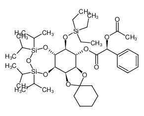 1L-6-O-((S)-(+)-O-acetylmandeloyl)-1,2-O-cyclohexylidene-3,4-O-(tetraisopropyldisiloxane-1,3-diyl)-5-O-triethylsilyl-myo-inositol_678142-81-9