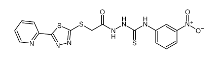 N-(3-nitrophenyl)-2-(2-((5-(pyridin-2-yl)-1,3,4-thiadiazol-2-yl)thio)acetyl)hydrazine-1-carbothioamide_678155-01-6