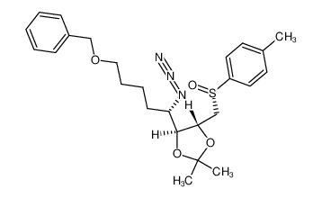 4-[1-azido-5-benzyloxy-(1S)-pentyl]-2,2-dimethyl-5-(SS)-(4-methylphenylsulfinylmethyl)-(4S,5R)-1,3-dioxolane_678156-16-6