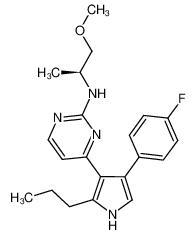 (S)-4-(4-(4-fluorophenyl)-2-propyl-1H-pyrrol-3-yl)-N-(1-methoxypropan-2-yl)pyrimidin-2-amine_678161-93-8
