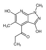 1,5-dimethyl-4-propionyl-1,2-dihydro-5H-pyrazolo[3,4-b]pyridine-3,6-dione_67817-74-7