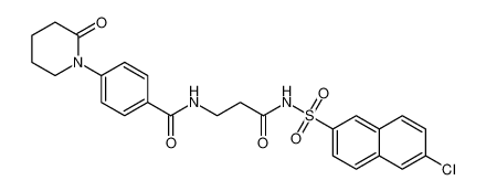 N-(3-((6-chloronaphthalene)-2-sulfonamido)-3-oxopropyl)-4-(2-oxopiperidin-1-yl)benzamide_678174-83-9
