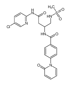N-(4-((5-chloropyridin-2-yl)amino)-1-(methylsulfonamido)-4-oxobutan-2-yl)-4-(2-oxopyridin-1(2H)-yl)benzamide_678175-55-8