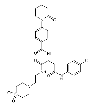 N4-(4-chlorophenyl)-N1-(2-(1,1-dioxidothiomorpholino)ethyl)-2-(4-(2-oxopiperidin-1-yl)benzamido)succinamide_678176-02-8